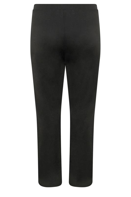 Plus Size Black Scuba Side Split Trousers | Yours Clothing 5