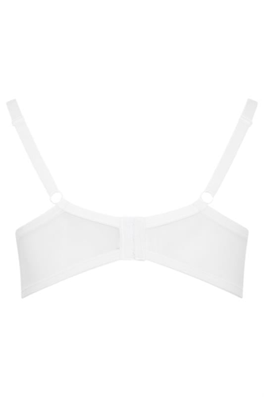 YOURS Plus Size White Broderie Padded T-Shirt Bra | Yours Clothing 6