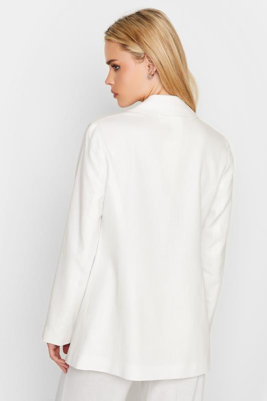 PixieGirl Womens White Linen Blazer | PixieGirl 3