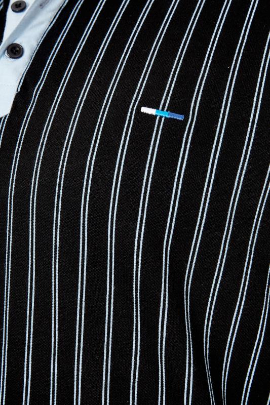 BadRhino Big & Tall Black Striped Polo Shirt 2