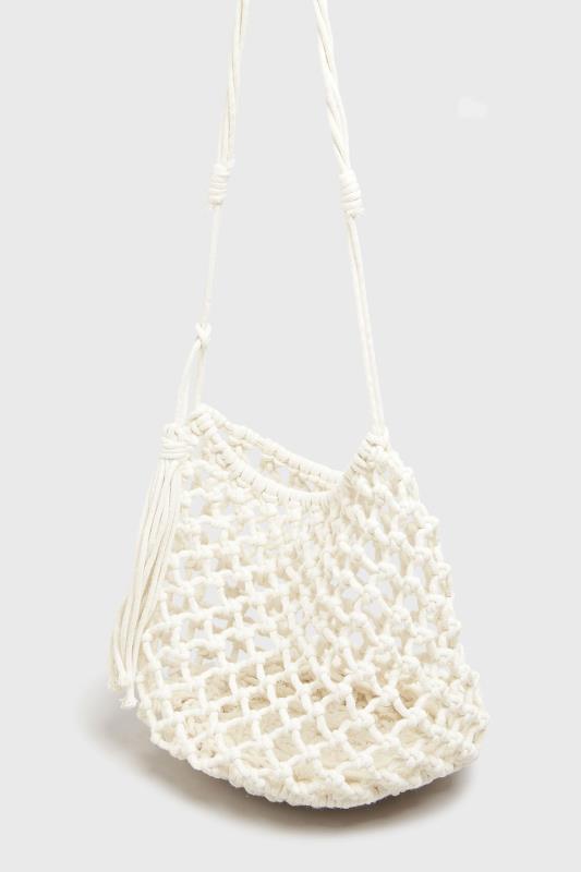 White Crochet Shoulder Bag