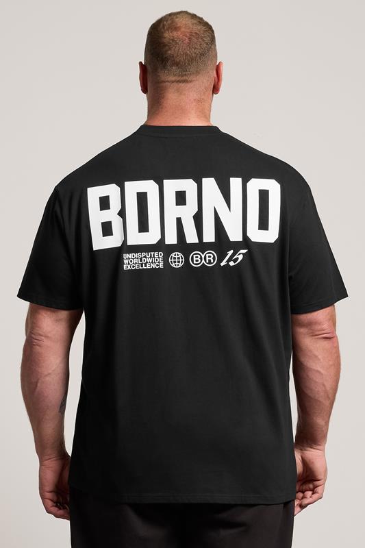 BDRNO Premium Big & Tall Black Logo T-Shirt | BadRhino 4