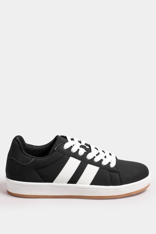 Black Padded Lace Up Trainers In Wide E Fit | Yours Clothing 3