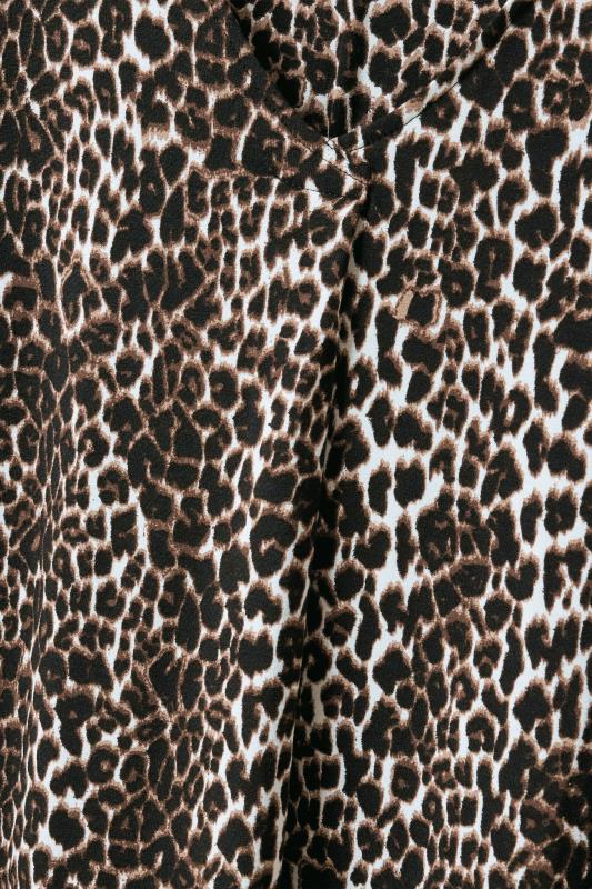 EVANS Plus Size Brown Leopard Print Swing Top 8