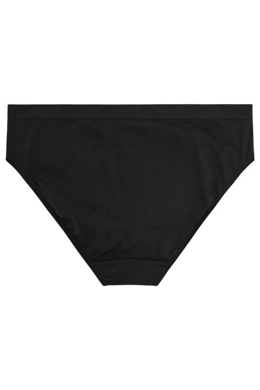 YOURS 5 PACK Plus Size Black High Leg Briefs  | Yours Clothing 5