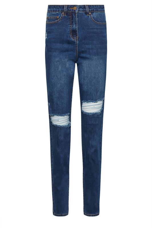 LTS Tall Women's Blue Distressed UNA Mom Jeans | Long Tall Sally 5
