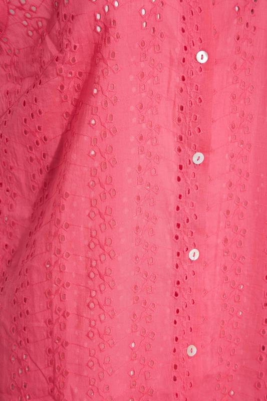 LTS Tall Women's Pink Broderie Anglaise Sleeveless Shirt | Long Tall Sally 5