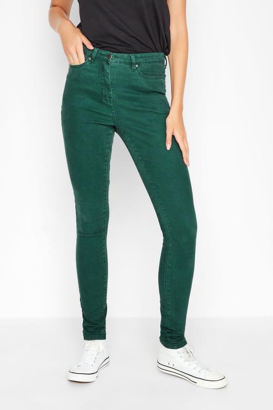 LTS Tall Women's Dark Green AVA Skinny Jeans | Long Tall Sally 1
