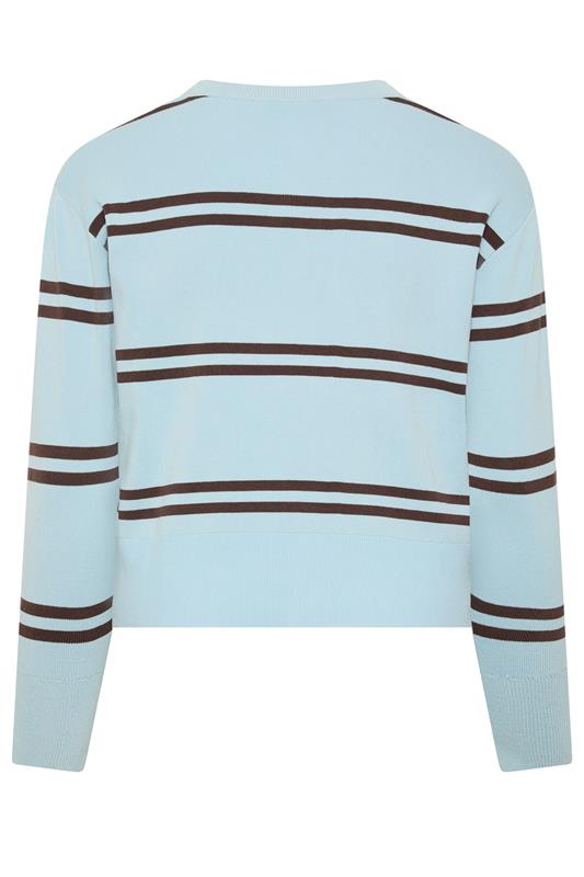 LIMITED COLLECTION Plus Size Blue & Brown Stripe Cardigan | Yours Clothing 7