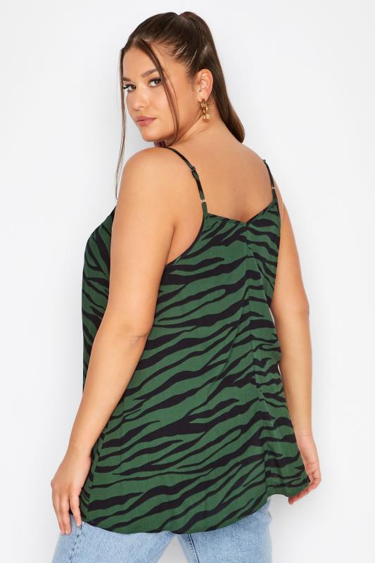 LIMITED COLLECTION Green Zebra Print Strappy Swing Cami Top_C.jpg
