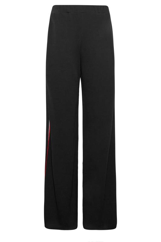 LTS Tall Women's Black & Red Side Stripe Wide Leg Trousers | Long Tall Sally 4