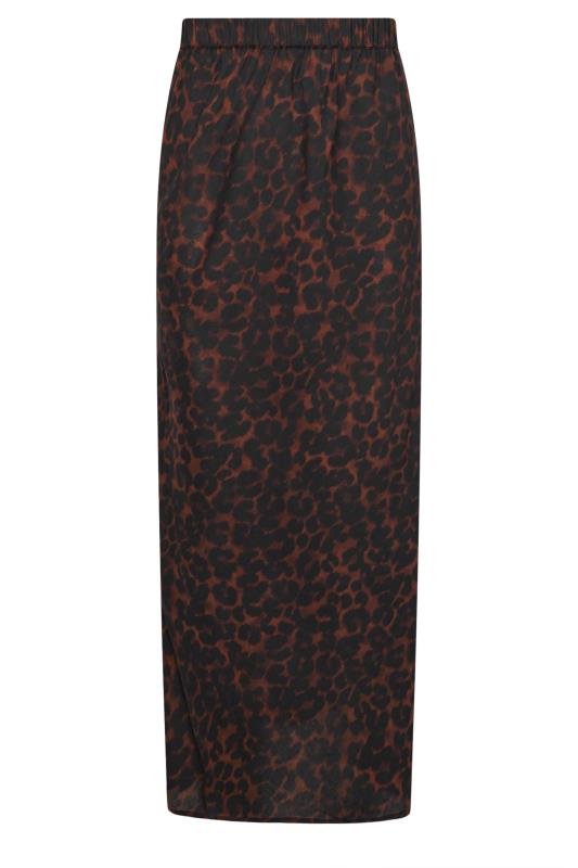 LTS Tall Women's Chocolate Brown Leopard Print Midaxi Skirt | Long Tall Sally 7