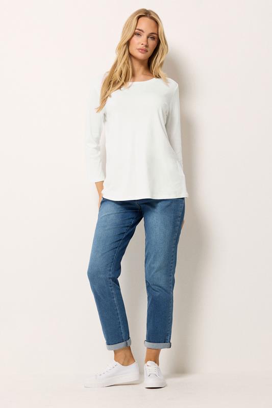 M&Co 2 PACK Navy Blue & White Cotton Tops | M&Co  5