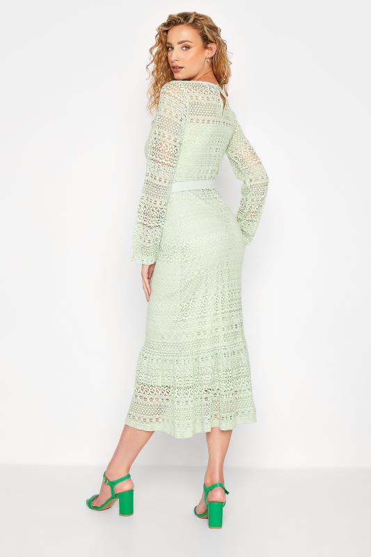 LTS Tall Sage Green Lace Midi Dress 3