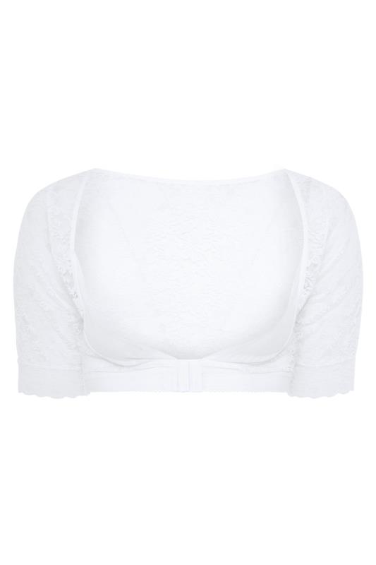 White Lace Front Fastening Armwear Top_F.jpg