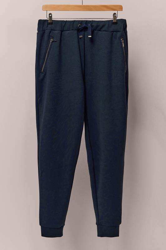 EVANS Plus Size Navy Blue Tapered Joggers | Evans 6