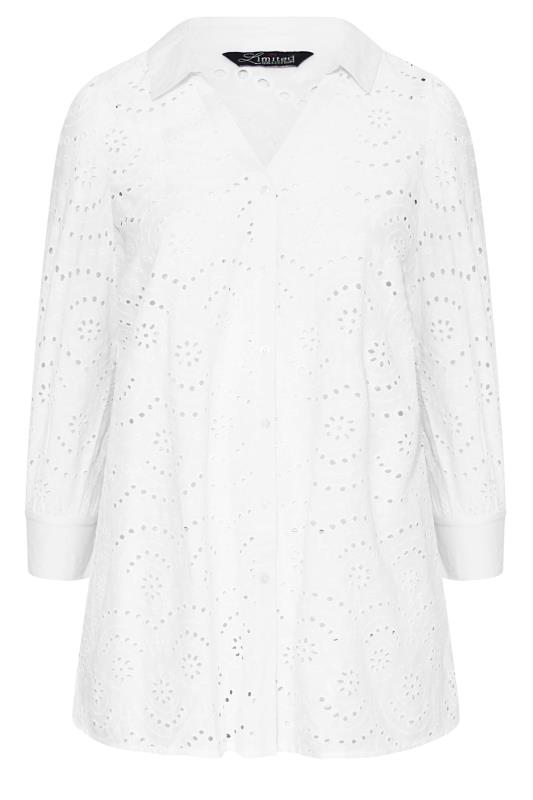 LIMITED COLLECTION Curve White Broderie Anglaise Shirt 6