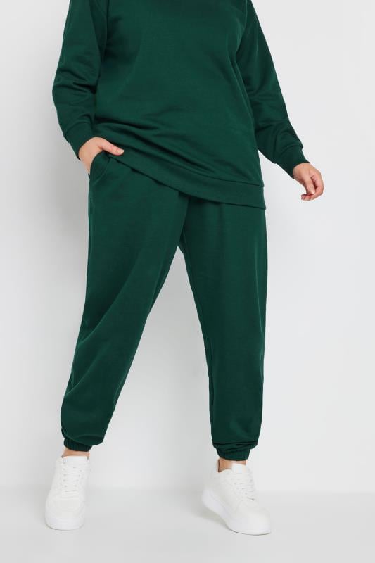  Tallas Grandes YOURS Curve Forest Green Cuffed Joggers