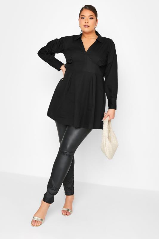 LIMITED COLLECTION Plus Size Black Corset Shirt | Yours Clothing 3