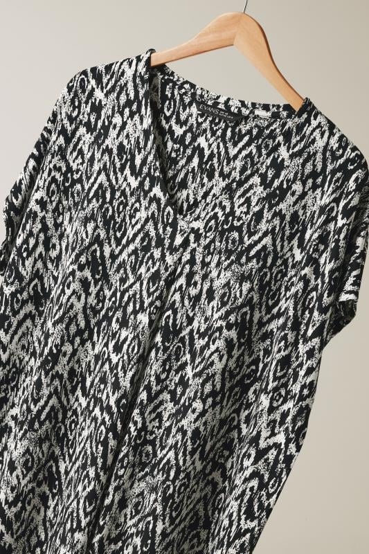 EVANS Plus Size Black Ikat Print Swing Top | Evans 7