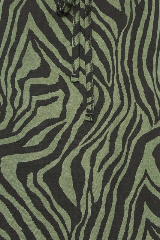 LTS Tall Khaki Green Zebra Print Cami Top | Long Tall Sally  6