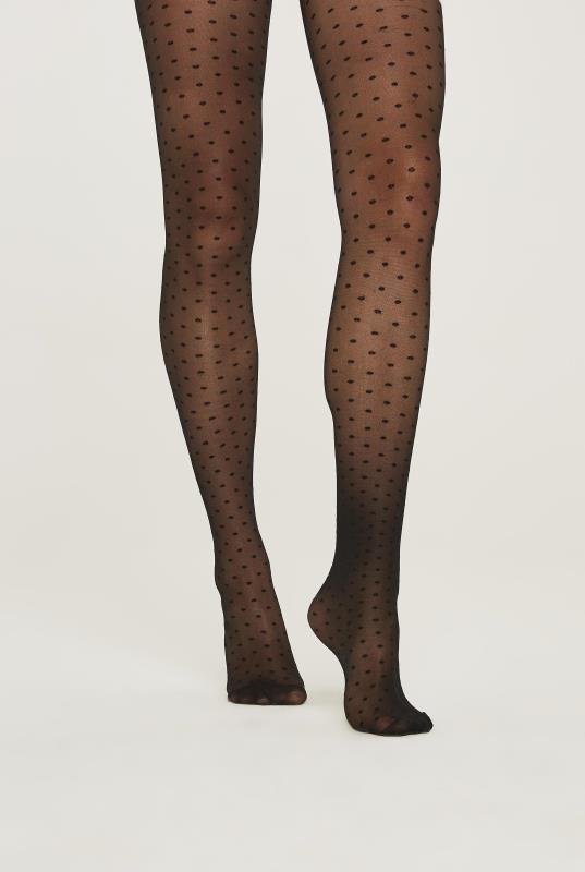 Black Spot Pattern 15 Denier Tights | Long Tall Sally