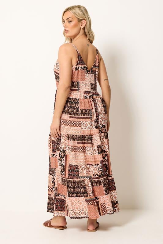 YOURS Plus Size Orange Terracotta Tiered Maxi Dress | Yours Clothing 2
