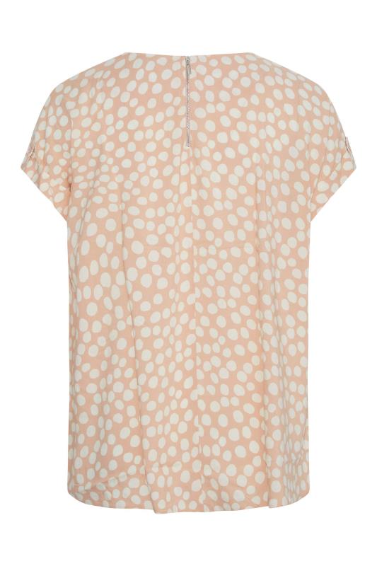 Plus Size Pink Polka Dot Top | Yours Clothing 7