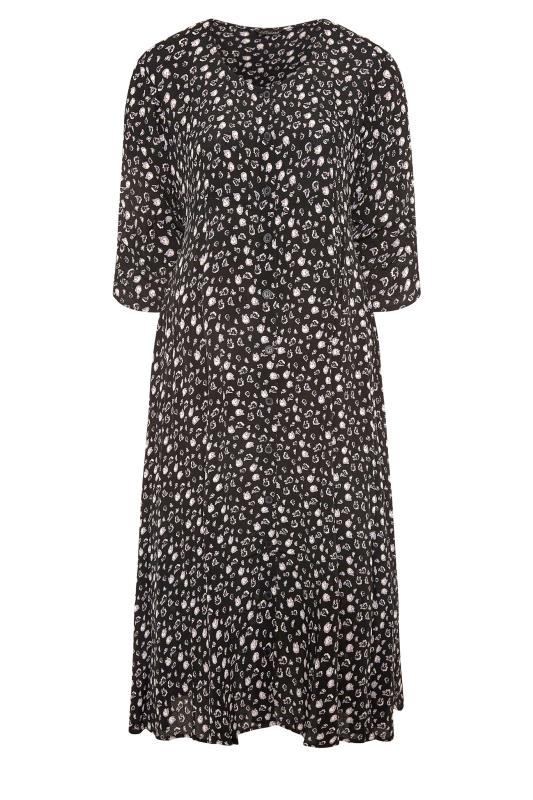 LIMITED COLLECTION Curve Black Floral Midaxi Dress 6