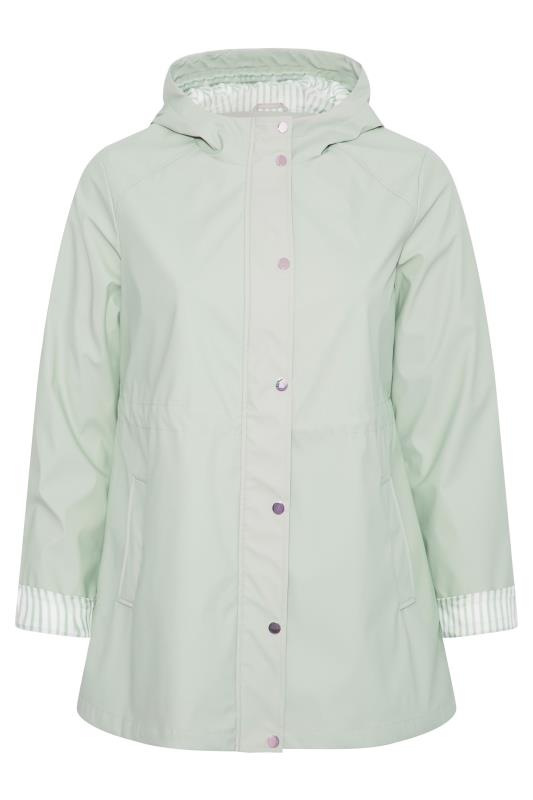Plus Size Mint Green Raincoat | Yours Clothing  7