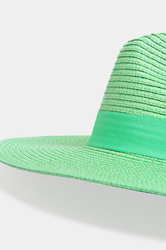 Green Straw Fedora Hat | Yours Clothing  4