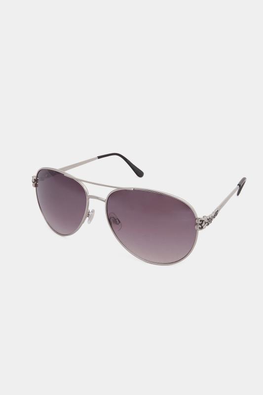 Tall  Yours Silver Aviator Frame Sunglasses