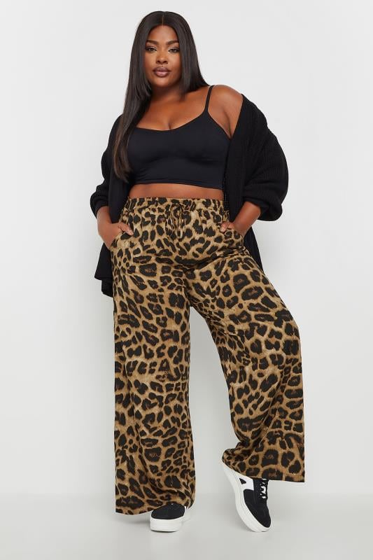 Printed wide leg trousers hotsell