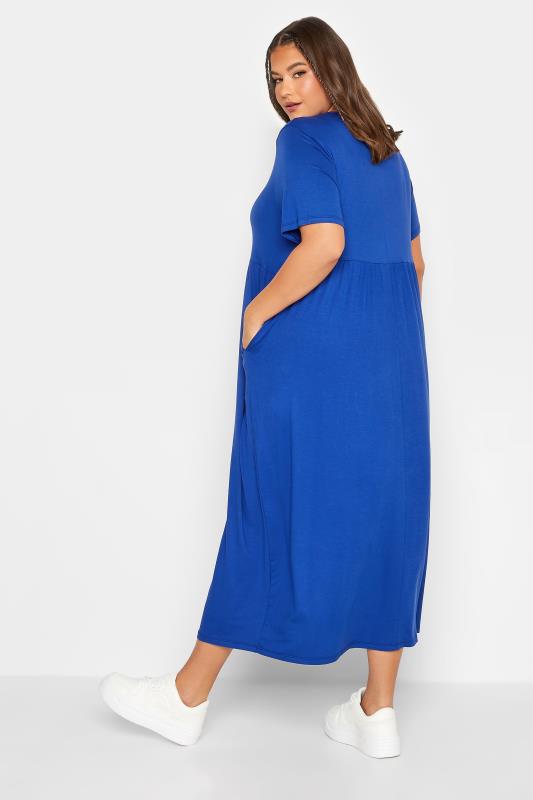 LIMITED COLLECTION Plus Size Blue Pocket Maxi Dress | Yours Clothing 3