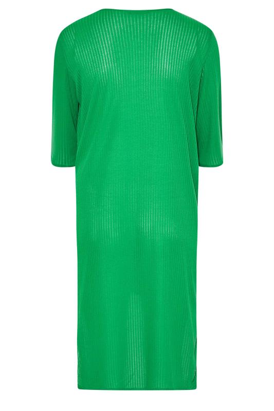 LIMITED COLLECTION Plus Size Apple Green Longline Dipped Hem Cardigan | Yours Clothing 7