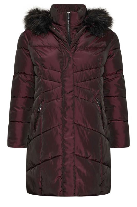 Burgundy quilted coat best sale