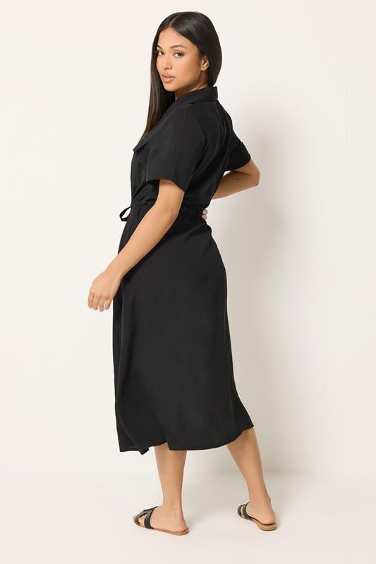 M&Co Petite Black Utility Shirt Dress | M&Co 2