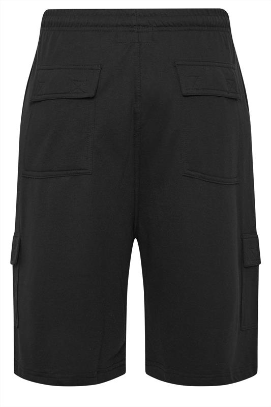 KAM Big & Tall Black Jersey Cargo Shorts | BadRhino 4