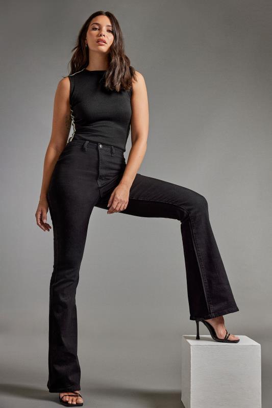 LTS Tall Black Denim Bootcut Jeans | Long Tall Sally  1