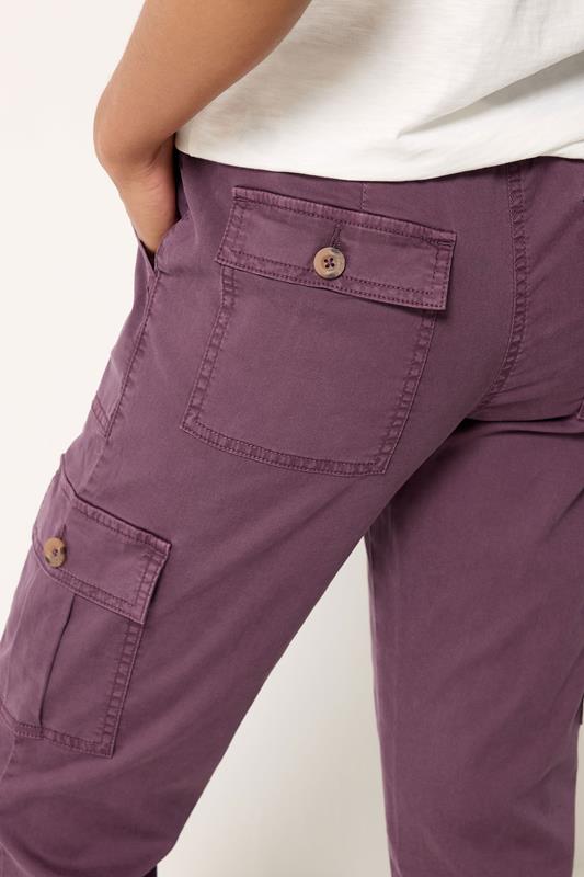 M&Co Berry Purple Cargo Trousers | M&Co 4