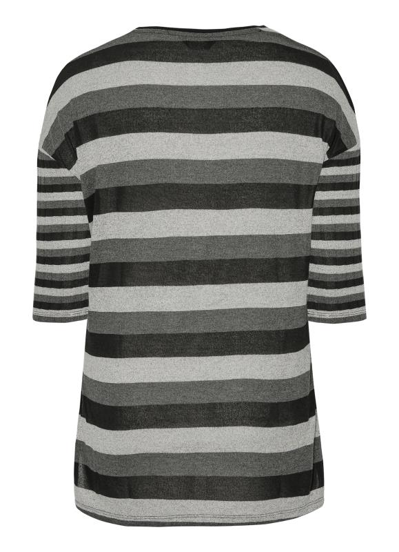 Curve Grey Striped Sweatshirt 7