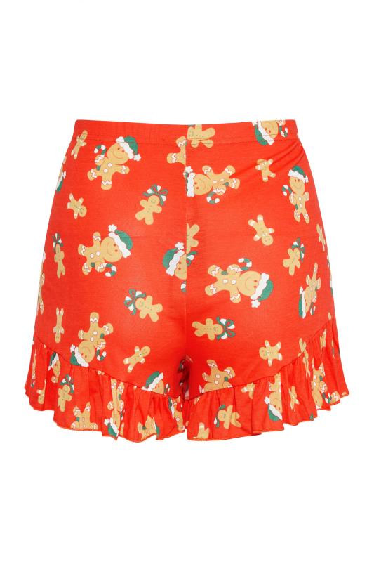 LIMITED COLLECTION Red Gingerbread Christmas Pyjama Shorts_BK.jpg