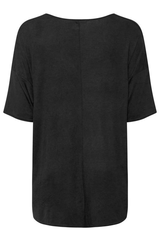 LIMITED COLLECTION Curve Black Notch Neck Oversized T-Shirt 6