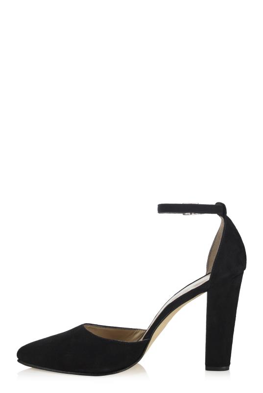 Deluxe High Ankle Strap Suede Heel | Long Tall Sally