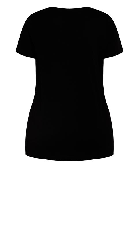 Evans Black Cotton V-Neck T-Shirt 5