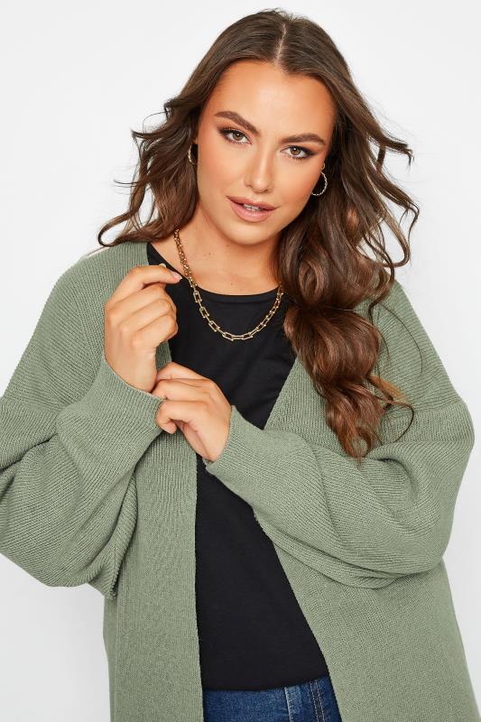 Curve Sage Green Knitted Cardigan 4