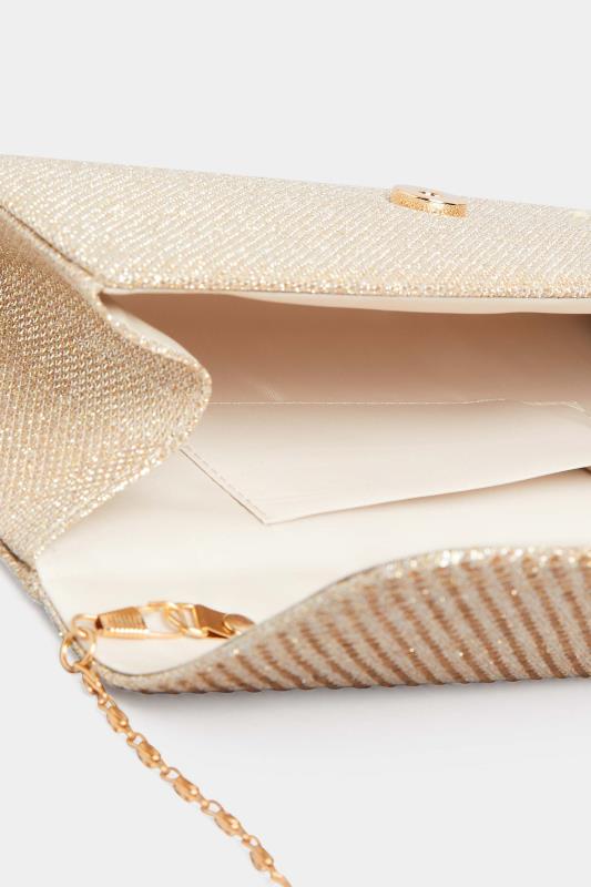 Rose Gold Diamante Clutch Bag | Yours Clothing 5