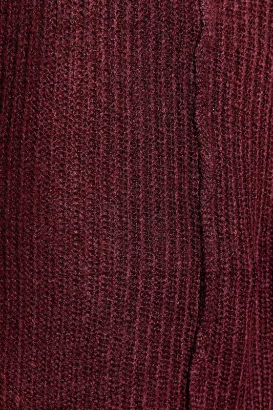 Plus Size Burgundy Red Knitted Jumper Dress | Yours Clothing 4