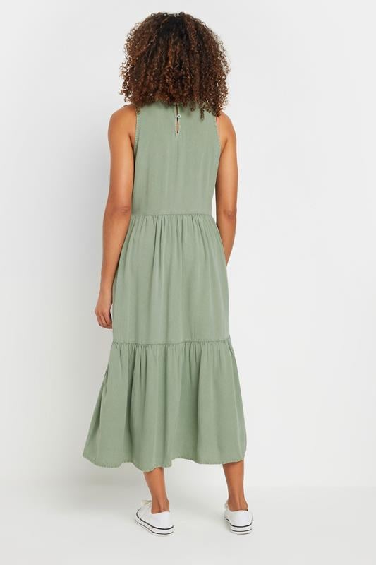 M&Co Sage Green Tiered Midaxi Dress | M&Co 2