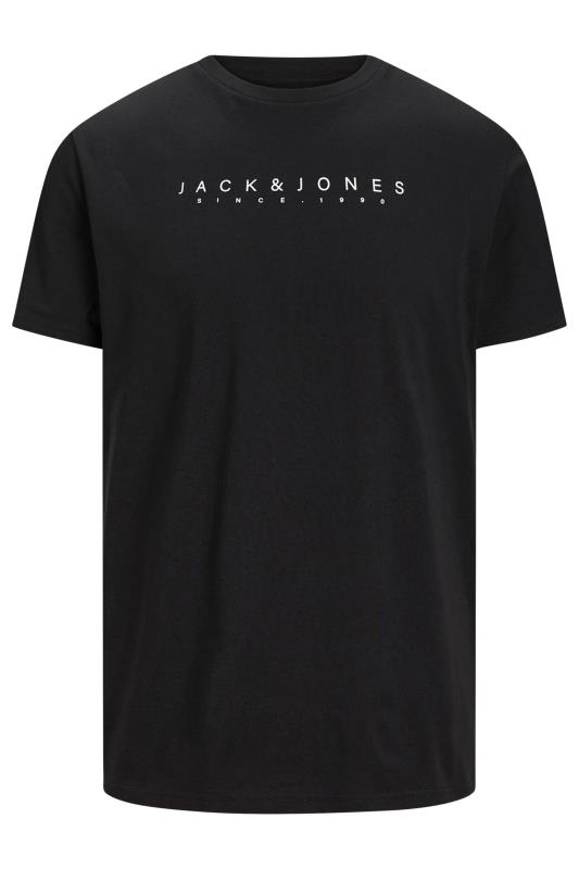 JACK & JONES Big & Tall Black '1990' Short Sleeve T-Shirt | BadRhino 2
